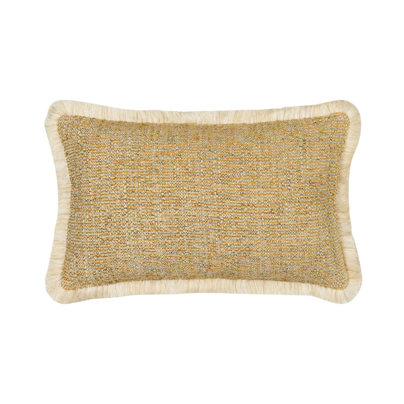Golden Hour Fringed Rectangular Performance Pillow Cover & Insert