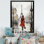 «Lady in Red Vintage Paris Watercolor», reproduction sur toile