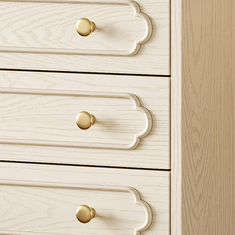 Armoire de rangement robuste en bois massif à 5 tiroirs