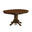L'ensemble 5 pièces de table et chaises de cuisine comprend une table de salle à manger ovale avec rallonge papillon et 4 chaises en tissu de lin, espresso-323625408-376621728