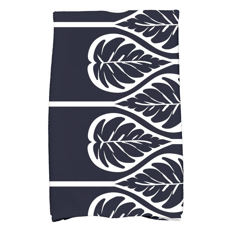 Sigsbee Floral Tea Towel Kitchen Towel, Navy