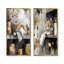 Ensemble de 2 pièces d'art mural gris clair-1307443585-1307443635