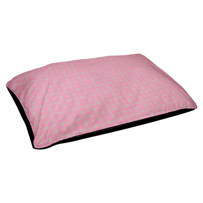 Coussin Campion, Petit - L 29,5 po x l 19,5 po, Rose / vert