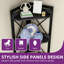  Corner Shelf 4 Tiers, Industrial Bookshelf With Cabinet,32d X 32w X 180h-458158724