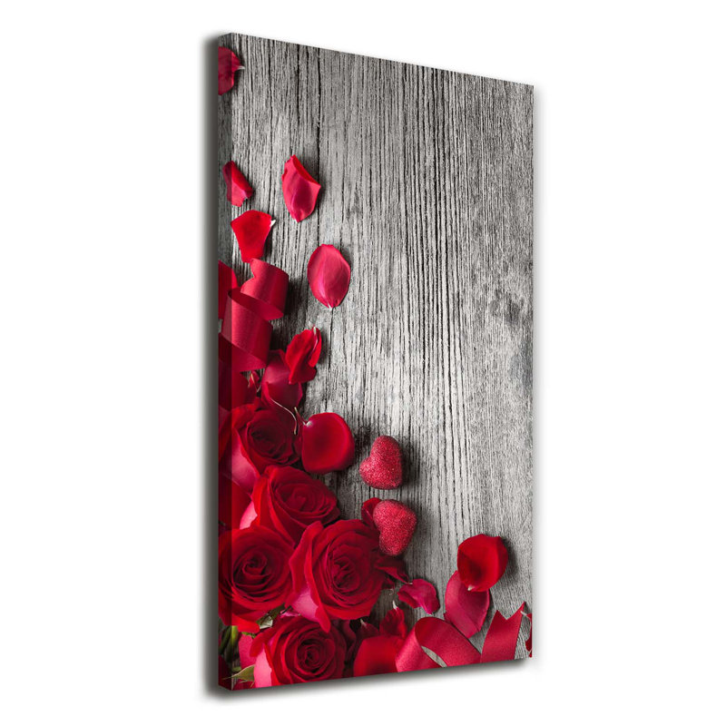 Red Roses - Wrapped Canvas Print