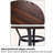 2 - Person Solid Wood Top Four Leg Base Dining Set