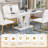 Dining Table Set With PU Leather Upholstered Chairs-1032008084-1027513273-1032008091