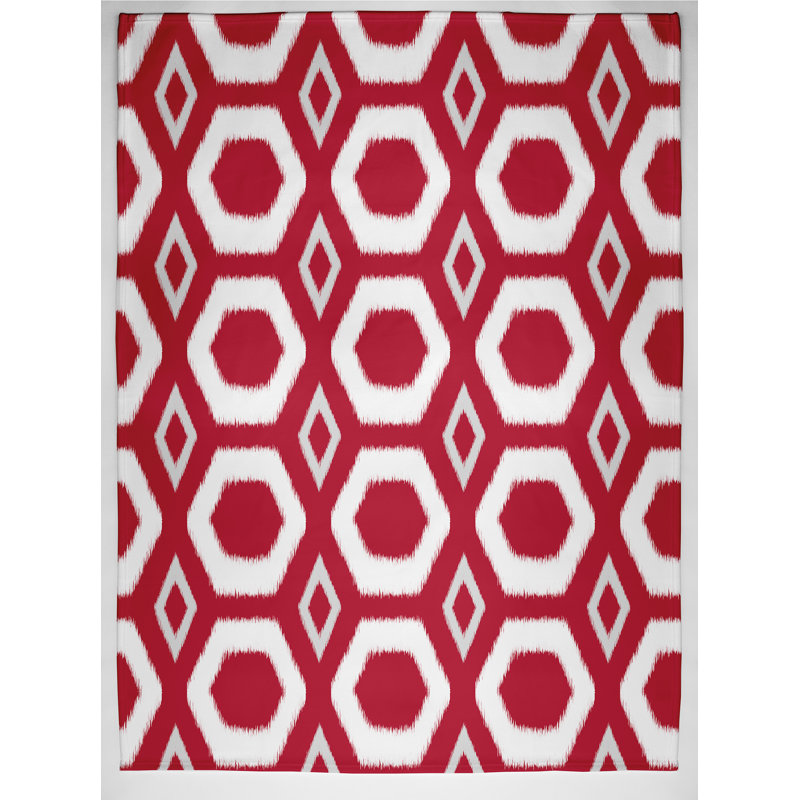 Fia Geometric Blanket, Red