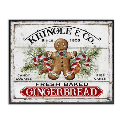 Fresh Gingerbread Cookies Black Framed Giclee Art by Creatif Belle