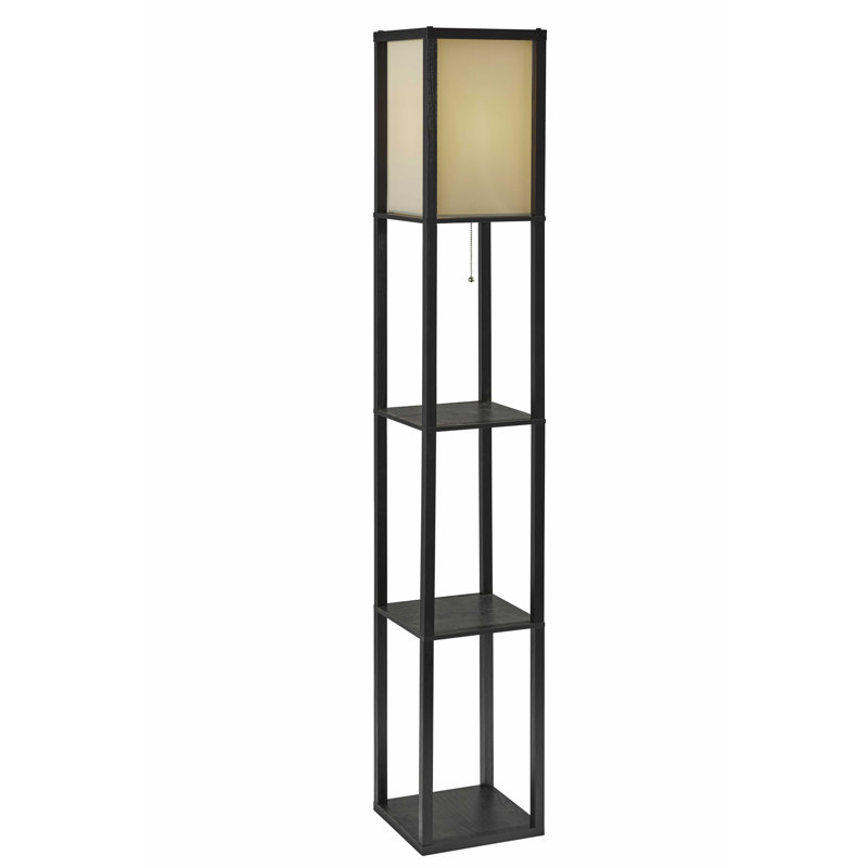 Lampe sur pied colonne 63 po Sooraj, Noir