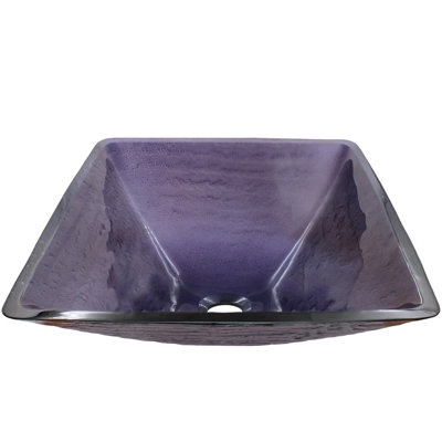 Novatto 17'' Glass Square Bathroom Sink