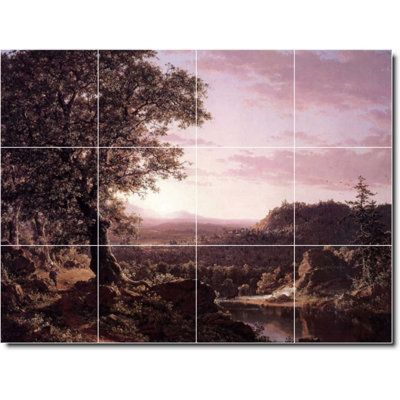 32" x 24" Ceramic Painting Decorative Mural Tile 8" x 8"