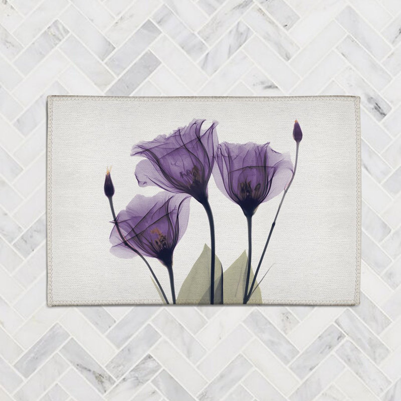 Gentian Hope Chenille Indoor Rug, Rectangle 3' x 5'