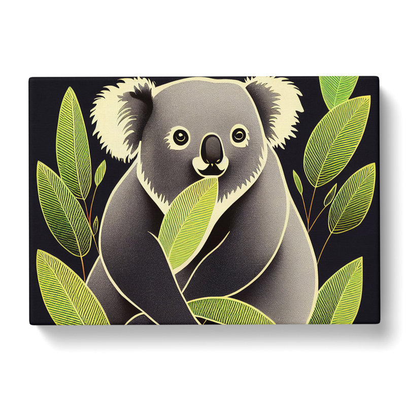 Artistic Koala Bear - Wrapped Canvas, 50cm H x 76cm W x 3cm D