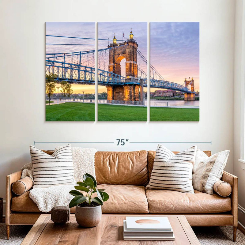 Pont suspendu Roeble Cincinnati, H 42 po x l 65 po