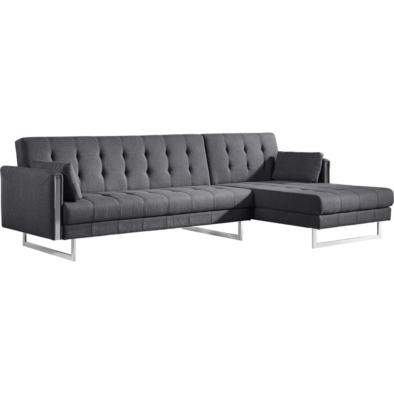 Palomino Chaise Sectional, Gray, Right Hand Facing