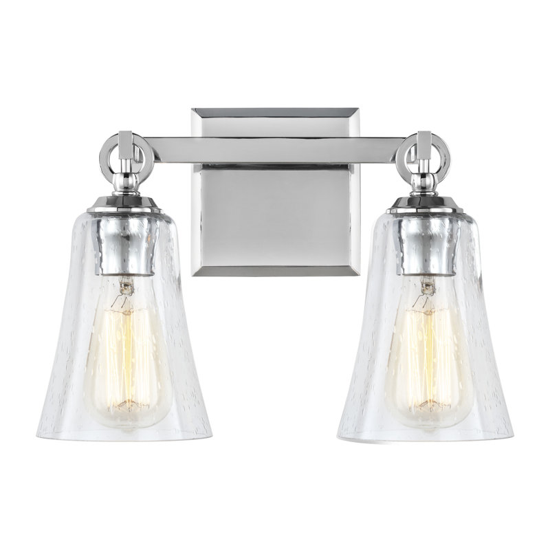 Meuble-lavabo à 2 lumières Amja de, Chrome