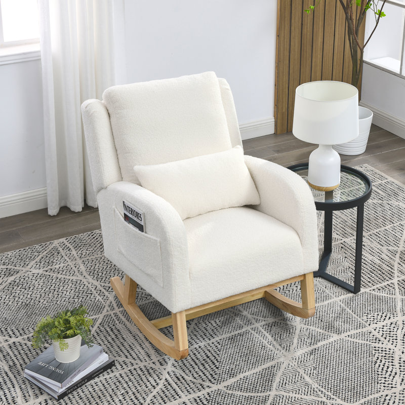 Chaise berçante Darise, Ivoire ivoire