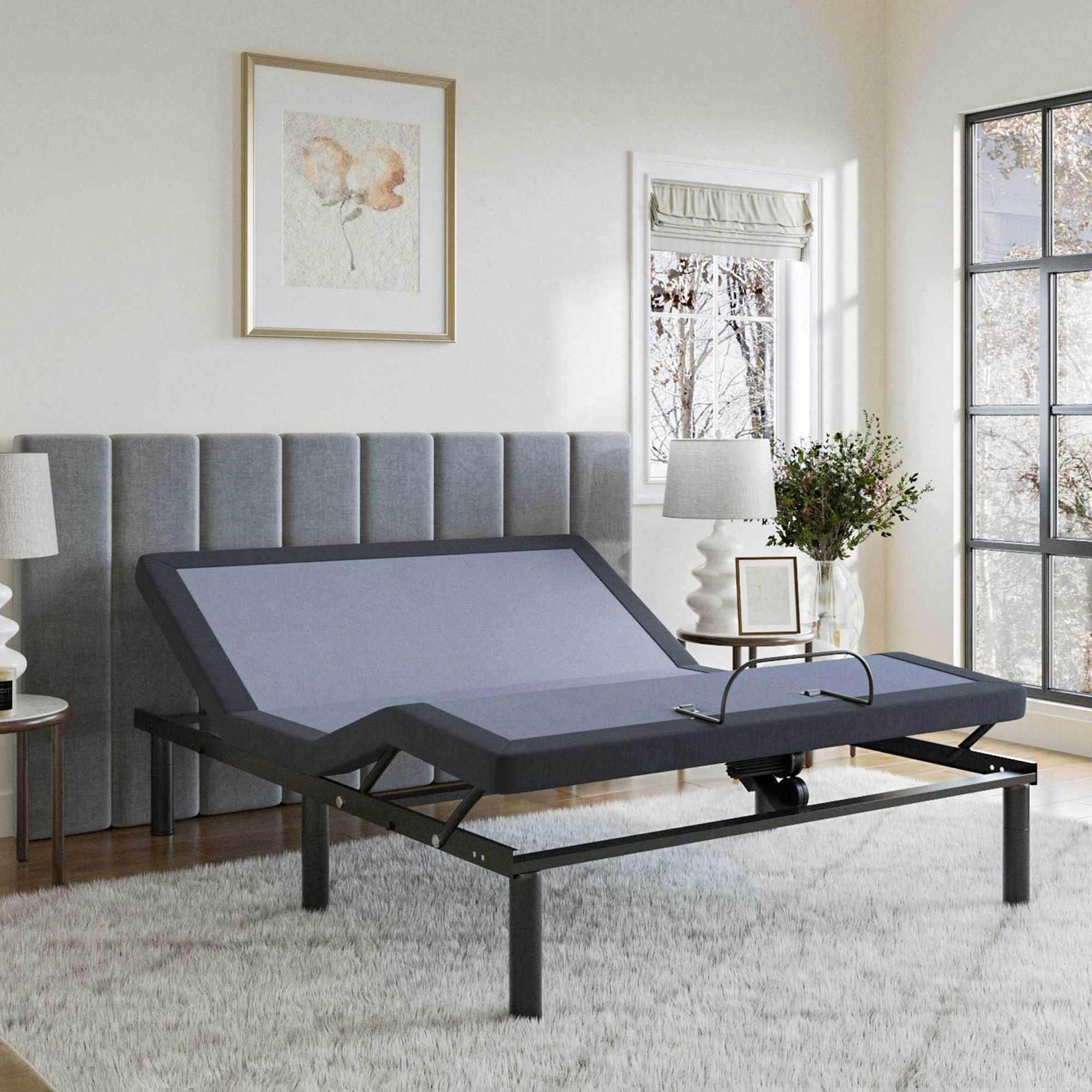 Alwyn Home Adjustable bed base with massage and head and foot position