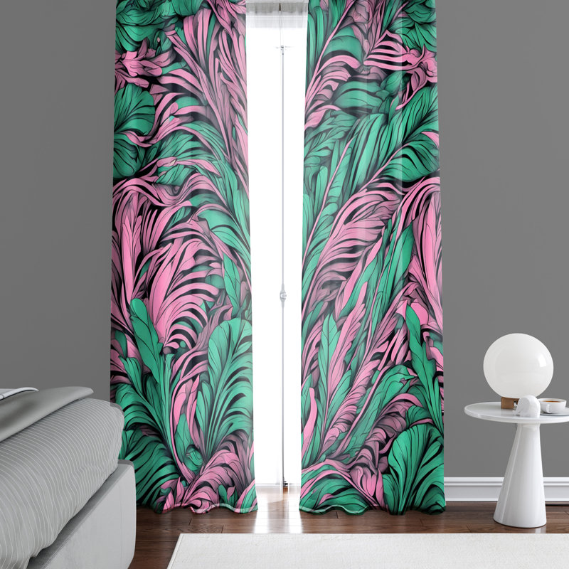 Semi Sheer Curtain Pair, 40" W x 61" L