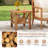  2PCS Outdoor Side Table Acacia Wood Adirondack Table w/ Storage Shelf Natural-1352839593