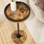 Table d'appoint en bois et métal