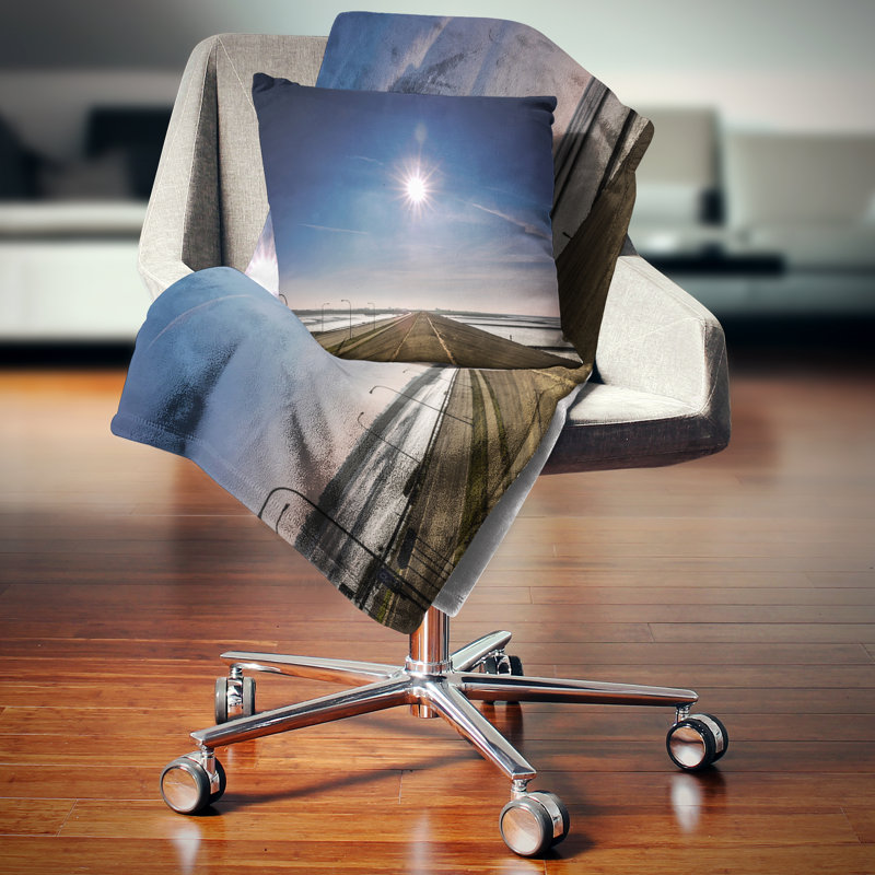 Coussin réversible Landscape, Carré 16 po, Coussin décoratif