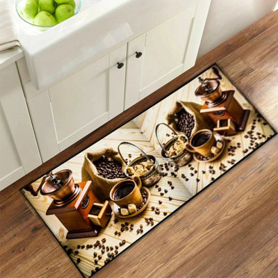 3D Fruit Kitchen Mat – Washable Non-Slip Runner Rug – Door Mat with Rubber Backing – Polypropylene