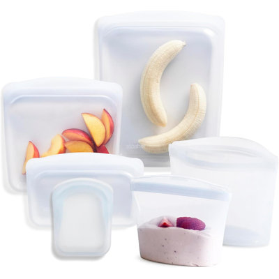 6-Pack, Clear, Multi-Use Food Storage Bags, Lunch Bag