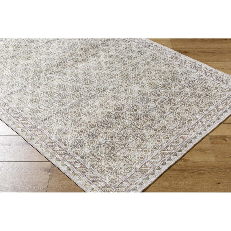 Our PNW Home x Livabliss Rainier Machine Washable Cream Traditional Area Rug, Rectangle 2' x 2'11"