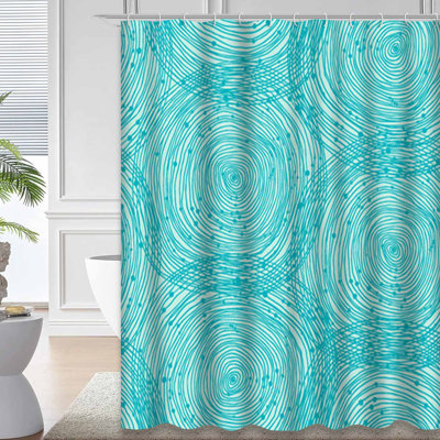 Rideau de douche Turquoise Spiral