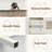 51" Rattan Console Table with Wave Design & 3 Drawers for Entryway