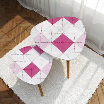 Ensemble de 2 tables basses gigognes Triangle