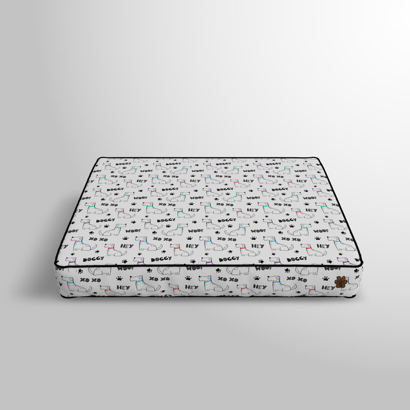 Dog Bed For Small - Medium - Large Dogs - Soft Pet Bed Mattress With Machine Washable Cover & PU Foam Pet Crate Bed - Dog Bed Mattress With Non-Slip Bottom  Cushion Design 5 Medium  M (81 cm x 61 cm x 10 cm)