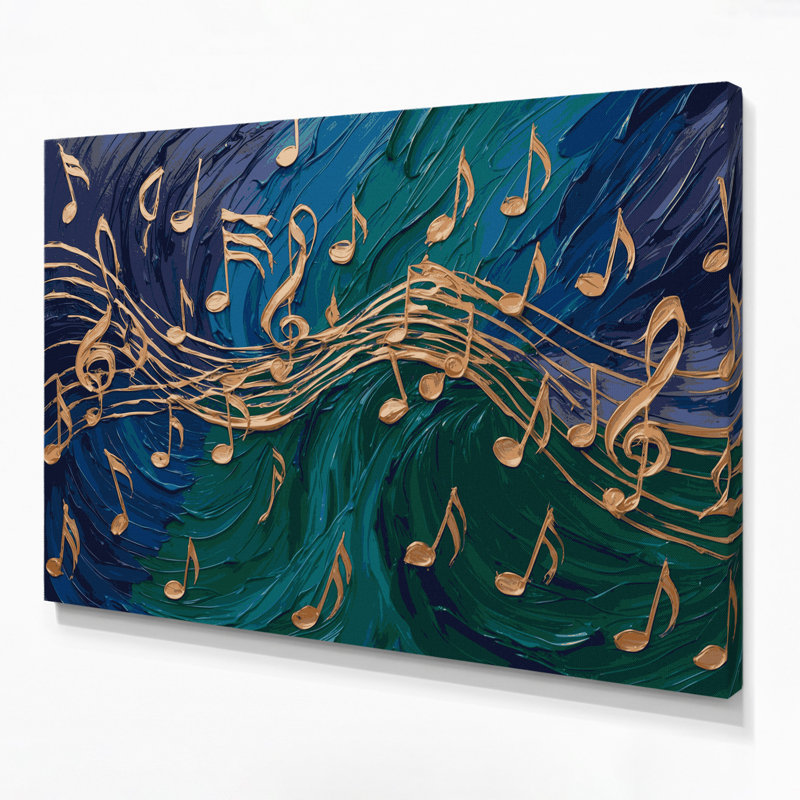 Art musical sur toile, H 12 po x l 18 po