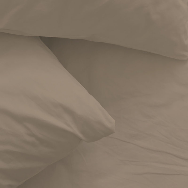Ensemble de draps en rayonne de bambou 6 pièces , Ensemble de draps pour très grand lit californien, Moka