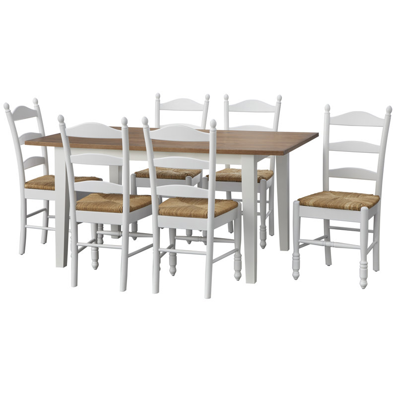 Ensemble de salle à manger Buitrago, 7 pièces : table, 6 chaises