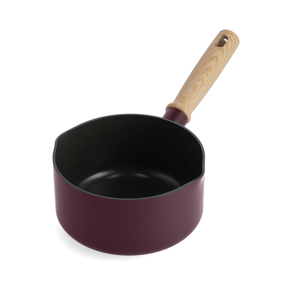 Chasseur Sauce Milk Pan 14cm Red Enameled Cast Iron wood handle 0.75 qt