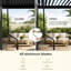 Pergola extérieure l 12 pi x P 10 pi avec structure en aluminium et persiennes réglables à deux zones-133078486-133078487