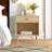 Vansant 1 - Drawer Nightstand with Drawer and Open Compartment, Solid Wood Legs-1069273055