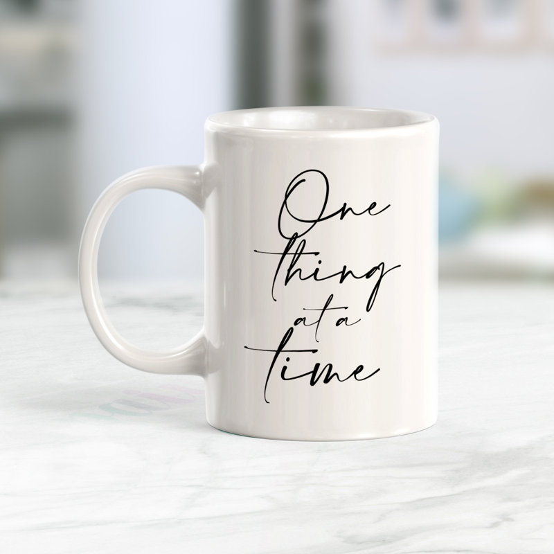 Tasse à café une chose à la fois, Ensemble de verres à lait, Céramique