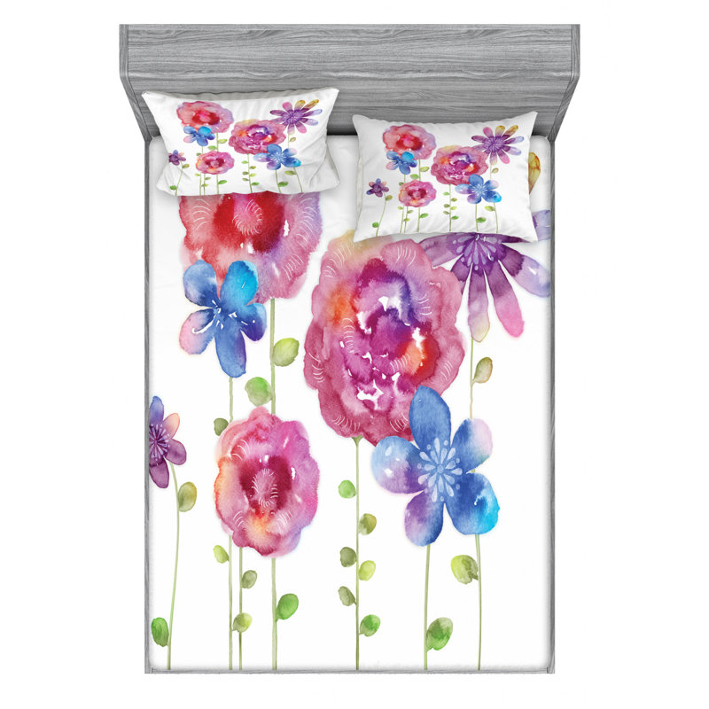 Microfiber Sheet Set, Queen Sheet Set with Fitted Sheet