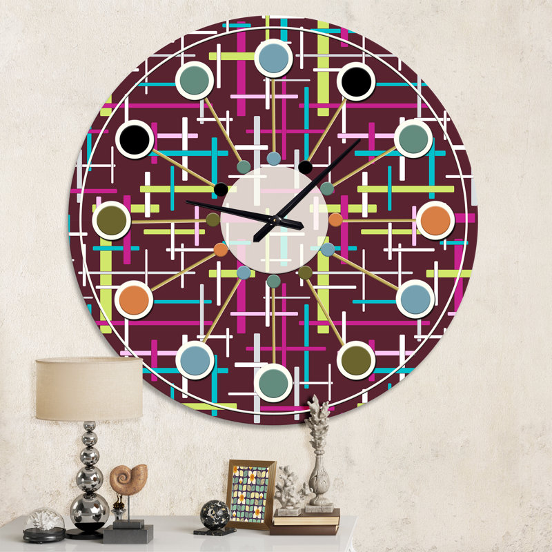 Horloge murale rétro Mid-Century, Moyen