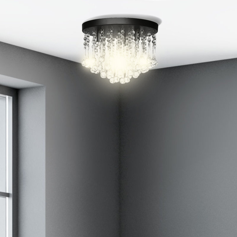 Plafonnier encastré 16 po 2 lumières Derith, H 8,27 po x l 12 po x P 12 po