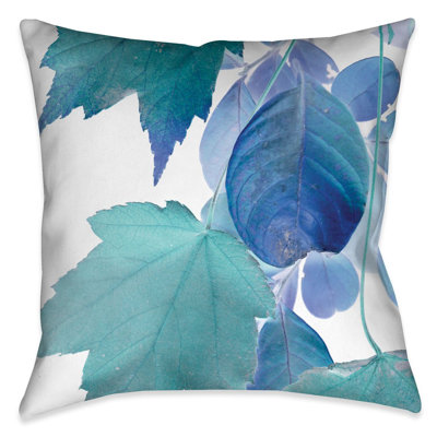  Iridescent X-Ray Leaves Throw Pillow