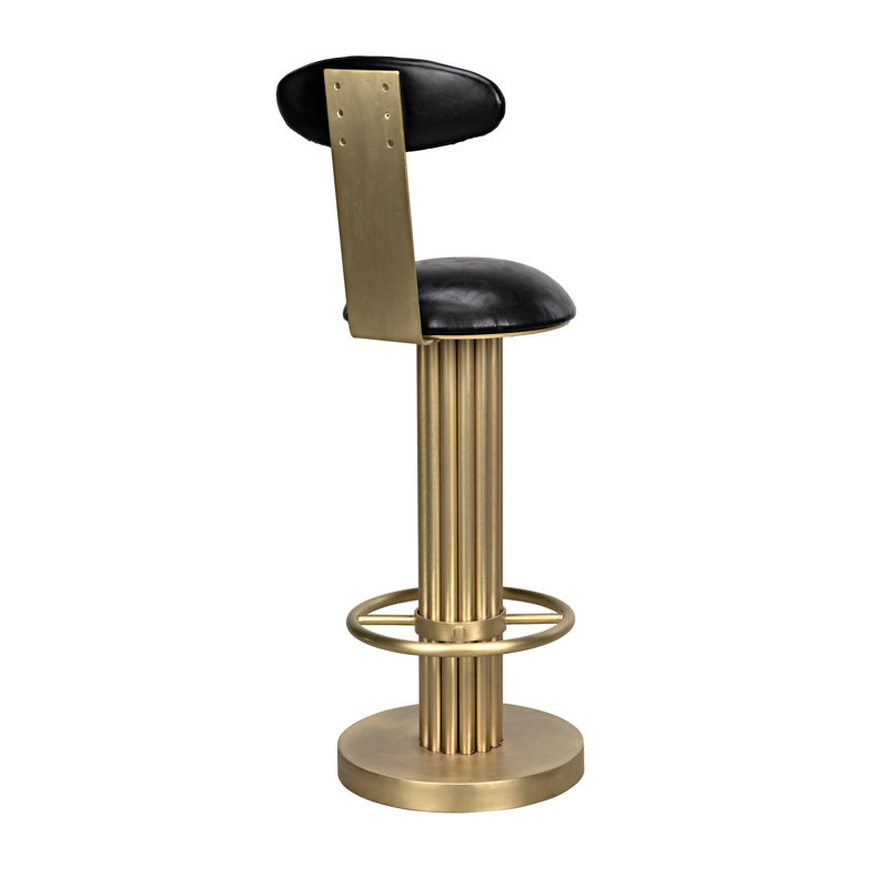 Sedes Swivel Upholstered Stool with Metal Frame, Bar Stool (43” Seat Height)