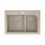 Radius 33'' L Double Bowl Granite Kitchen Sink-48407071