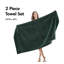 Ensemble de draps de bain 2 pièces Madison Park Signature 800 g/m² vert foncé 100 % coton 34 x 68 po-106238766