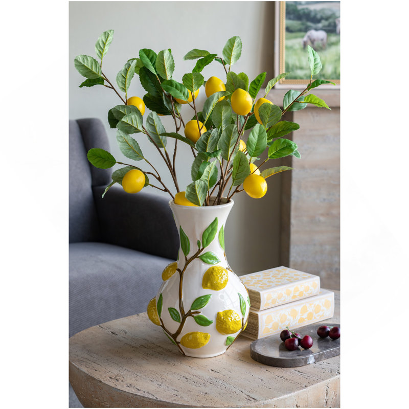 Vase en céramique 9x9x13.5 ", 13.5" H x 9" W x 9" D
