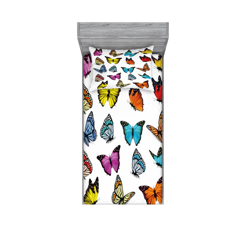 Microfiber Sheet Set, Twin Sheet Set with Fitted Sheet